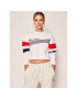 Champion Mikina Graphic Stripe And Colour Block Cropped 112761 Bílá Regular Fit - Pepit.cz