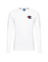 Champion Mikina Satin C Logo 214189 Bílá Regular Fit - Pepit.cz