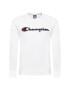 Champion Mikina Satin Script Logo 214188 Bílá Comfort Fit - Pepit.cz