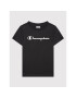 Champion T-Shirt Contrast Script Logo 404541 Černá Regular Fit - Pepit.cz