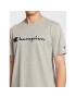 Champion T-Shirt Script Logo Embroidery 218007 Šedá Regular Fit - Pepit.cz