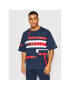 Champion T-Shirt Script Logo Stripe 216487 Tmavomodrá Custom Fit - Pepit.cz