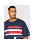 Champion T-Shirt Script Logo Stripe 216487 Tmavomodrá Custom Fit - Pepit.cz