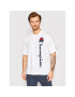 Champion T-Shirt Vertical Script Logo 217070 Bílá Custom Fit - Pepit.cz