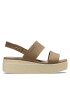 Crocs Sandály Brooklyn Low Wedge W 206453 Khaki - Pepit.cz