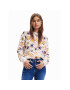 Desigual Svetr Daisies 23SWJF03 Béžová Regular Fit - Pepit.cz