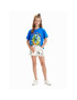 Desigual T-Shirt 23SBTK09 Modrá Regular Fit - Pepit.cz