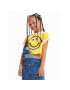 Desigual T-Shirt SMILEY WORLD 23SGTK23 Žlutá Flare Fit - Pepit.cz