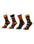 Fun Socks Sada 4 párů vysokých ponožek unisex FS-FU71107 Černá - Pepit.cz