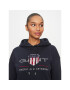 Gant Mikina Rel Archive Shield Hoodie 4204567 Tmavomodrá Relaxed Fit - Pepit.cz