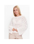 Gina Tricot Svetr Knitted openwork sweater 19466 Bílá Regular Fit - Pepit.cz