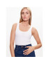 Gina Tricot Top Rib tank 19105 Bílá Regular Fit - Pepit.cz