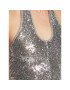 Gina Tricot Top Tyra Sequin 18564 Stříbrná Regular Fit - Pepit.cz