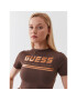 Guess T-Shirt Aggie V3YP00 MC04N Hnědá Slim Fit - Pepit.cz