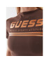 Guess T-Shirt Aggie V3YP00 MC04N Hnědá Slim Fit - Pepit.cz