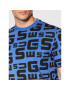 Guess T-Shirt All Over Logo Z2YI08 J1311 Modrá Regular Fit - Pepit.cz