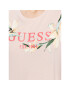 Guess T-Shirt Logo Flowers W3GI43 JA914 Růžová Boxy Fit - Pepit.cz