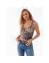 Guess Top W3YP24 KBBF2 Hnědá Slim Fit - Pepit.cz