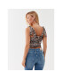 Guess Top W3YP24 KBBF2 Hnědá Slim Fit - Pepit.cz