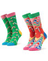 Happy Socks Sada 2 párů vysokých ponožek unisex XCCA02-0100 Barevná - Pepit.cz