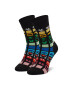 Happy Socks Sada 4 párů vysokých ponožek unisex XDNY09-0200 Černá - Pepit.cz