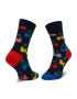 Happy Socks Sada 4 párů vysokých ponožek unisex XDNY09-0200 Černá - Pepit.cz