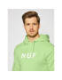 HUF Mikina Essentials Og Logo PF00099 Zelená Regular Fit - Pepit.cz