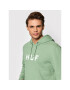 HUF Mikina Essentials Og Logo PF00099 Zelená Regular Fit - Pepit.cz