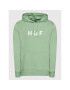 HUF Mikina Essentials Og Logo PF00099 Zelená Regular Fit - Pepit.cz