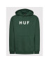 HUF Mikina Essentials Og Logo PF00490 Zelená Regular Fit - Pepit.cz