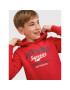 Jack&Jones Junior Mikina Logo 12212287 Červená Regular Fit - Pepit.cz