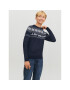 Jack&Jones Junior Svetr Xmas 12221306 Tmavomodrá Regular Fit - Pepit.cz