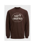 Jack&Jones Mikina Aspen 12216136 Hnědá Oversize - Pepit.cz