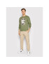 Jack&Jones Mikina Flower 12205655 Zelená Regular Fit - Pepit.cz