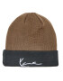 Karl Kani Čepice Signature Spild Beanie 7050054 Hnědá - Pepit.cz