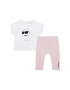 Karl Lagerfeld Kids Sada tričko a kalhoty Z98127 Bílá Regular Fit - Pepit.cz