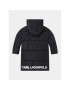 Karl Lagerfeld Kids Vatovaná bunda Z26109 S Černá Regular Fit - Pepit.cz