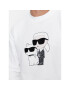 KARL LAGERFELD Mikina 705063 534940 Bílá Regular Fit - Pepit.cz