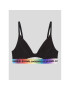 KARL LAGERFELD Podprsenka Bralette Pride 225W2117 Černá - Pepit.cz