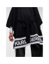 KARL LAGERFELD Pončo Logo 226W2010 Černá Relaxed Fit - Pepit.cz