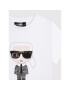 KARL LAGERFELD T-Shirt Z25370 D Bílá Regular Fit - Pepit.cz