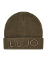 Liu Jo Čepice Beanie Logo Strass 2F1001 M0300 Zelená - Pepit.cz