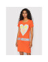 LOVE MOSCHINO Každodenní šaty W592918M 3876 Oranžová Regular Fit - Pepit.cz