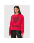 LOVE MOSCHINO Mikina W630654M 4055 Červená Regular Fit - Pepit.cz