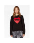 LOVE MOSCHINO Mikina W630657E 2246 Černá Relaxed Fit - Pepit.cz