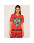 LOVE MOSCHINO T-Shirt W4F152LM 3876 Červená Regular Fit - Pepit.cz