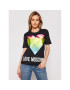 LOVE MOSCHINO T-Shirt W4F152TM 3876 Černá Regular Fit - Pepit.cz