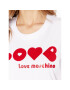 LOVE MOSCHINO T-Shirt W4F154BM 3876 Bílá Relaxed Fit - Pepit.cz