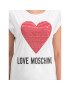 LOVE MOSCHINO T-Shirt W4G7901M3517 Bílá Regular Fit - Pepit.cz