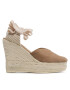 Manebi Espadrilky Heart-Shaped Wedge Espadrilles W 1.9 WH Hnědá - Pepit.cz